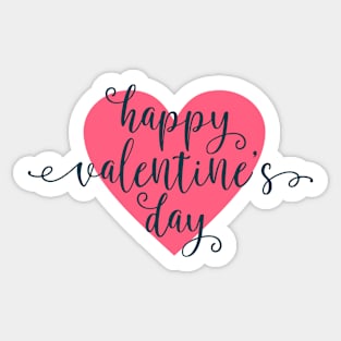 Simple and Lovely Happy Valentine's Day Calligraphy Sticker